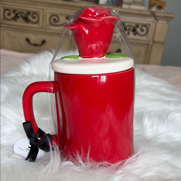 Rae Dunn Red 'True Love' Mug with Rose Lid - Picture 3 of 4